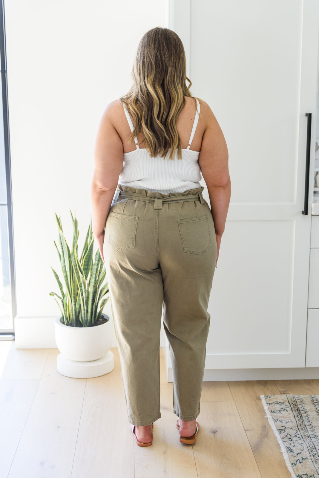 Bremerton Paper Bag Belted High Waist Trousers