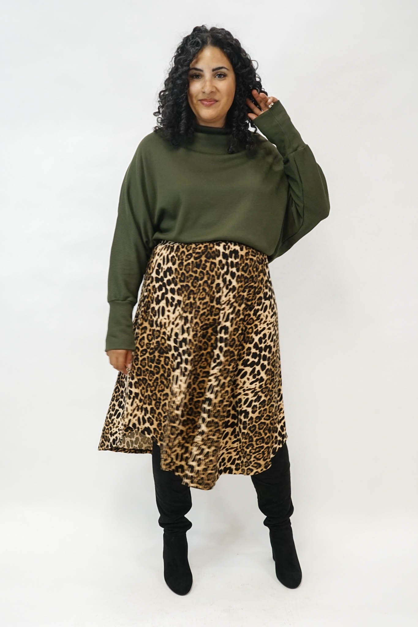 Claire Cheetah Print Skirt