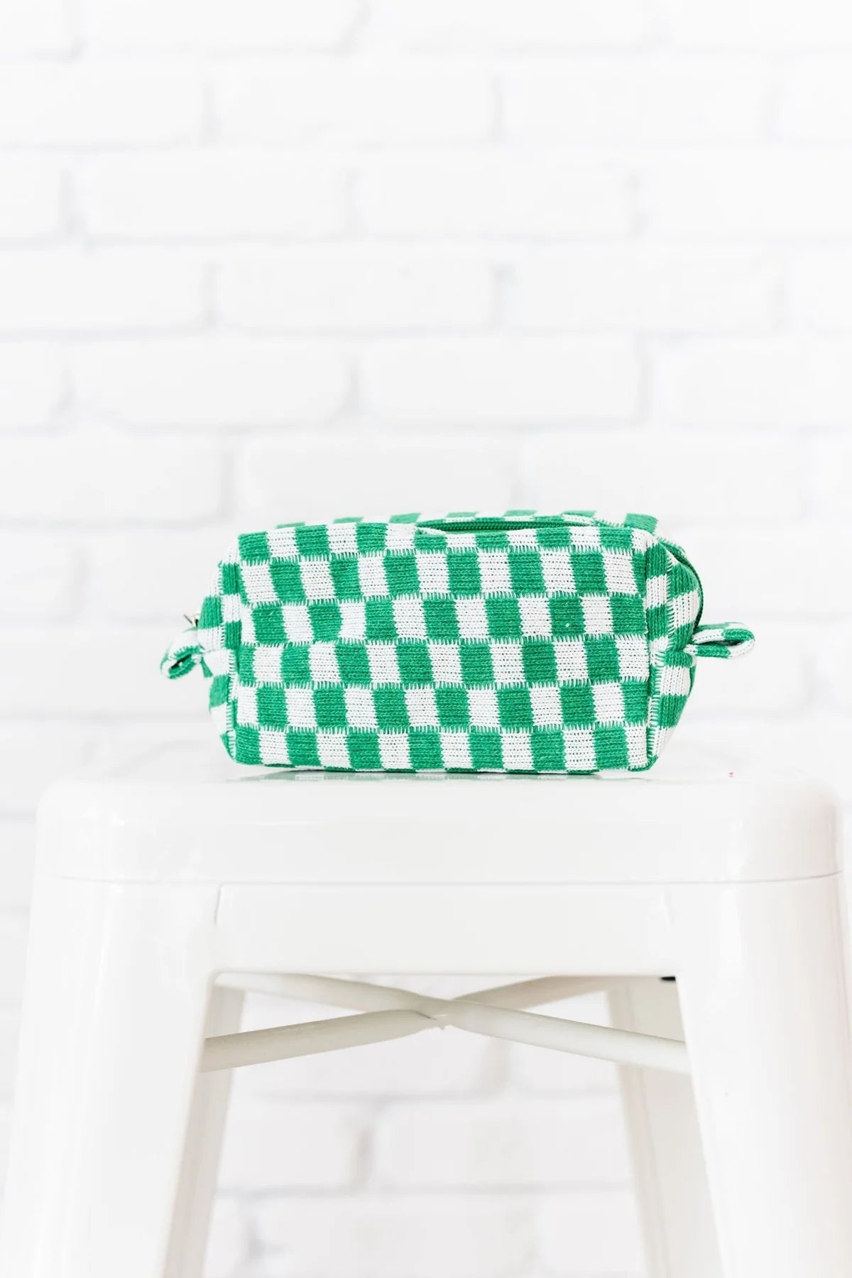 Sweetest Thing Pouch In Green & White