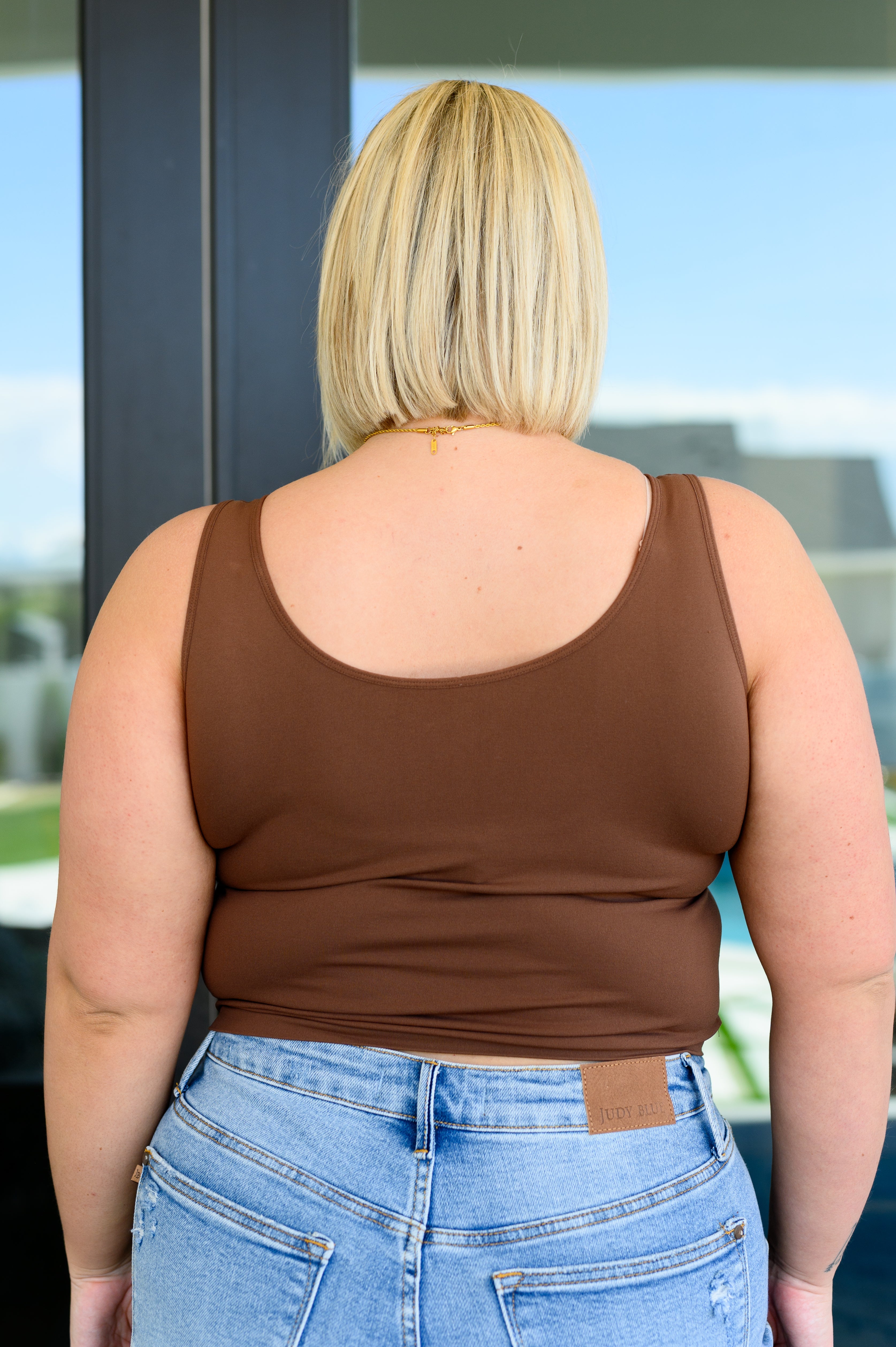 Staple Seamless Reversible Tank in Brown