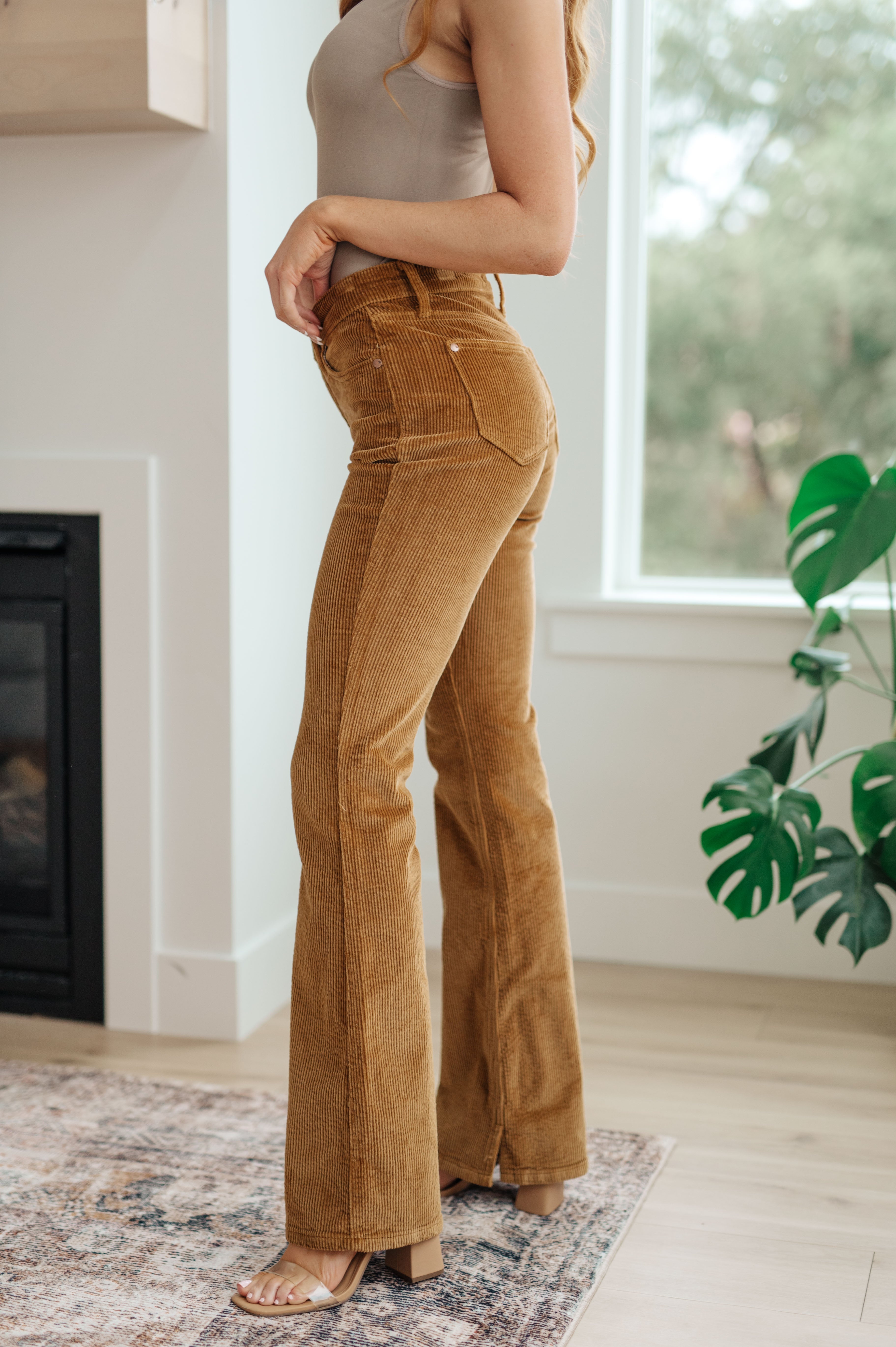 Providence Bootcut Corduroy Pants in Camel