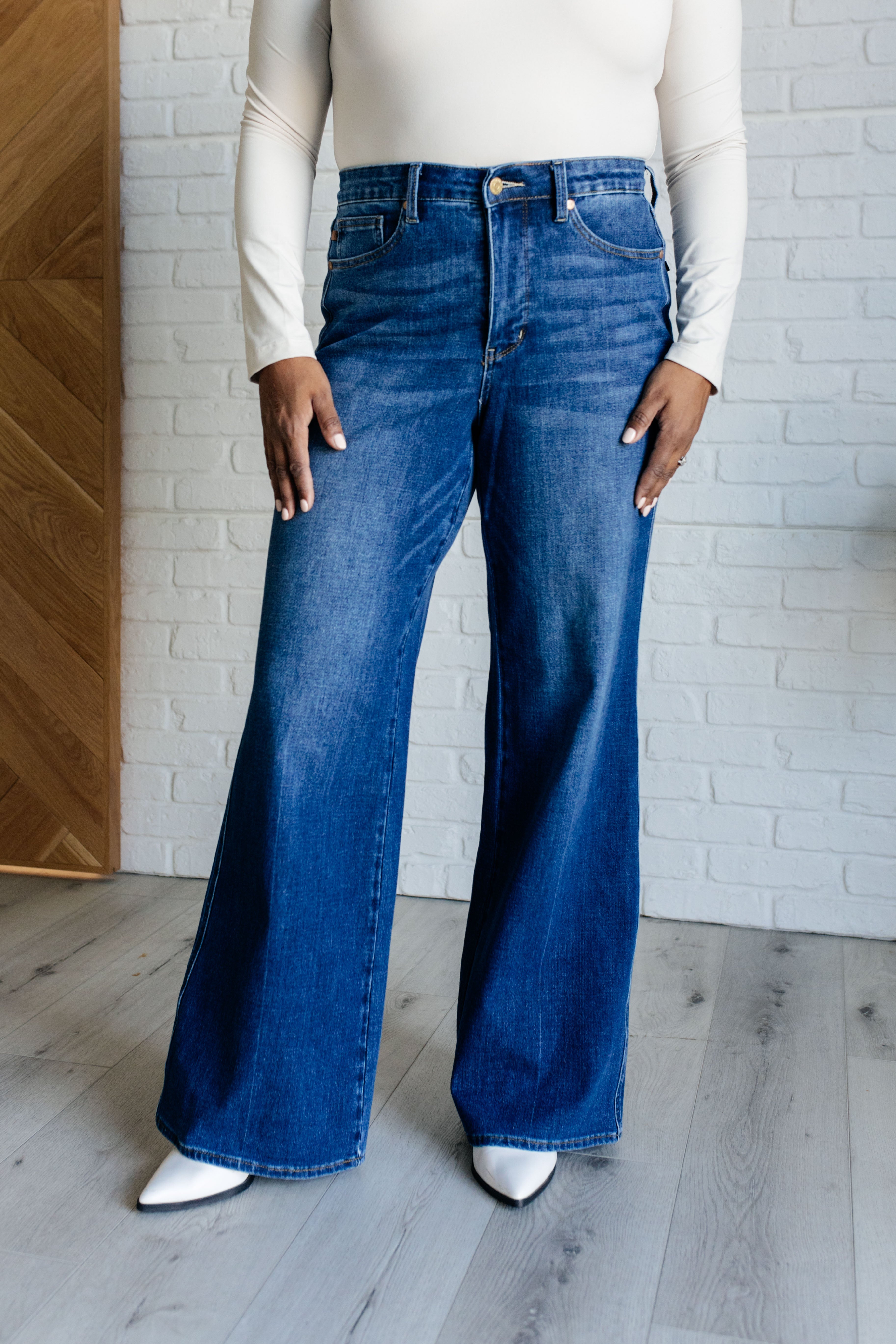 Topeka High Rise Control Top Retro Wide Leg Jeans