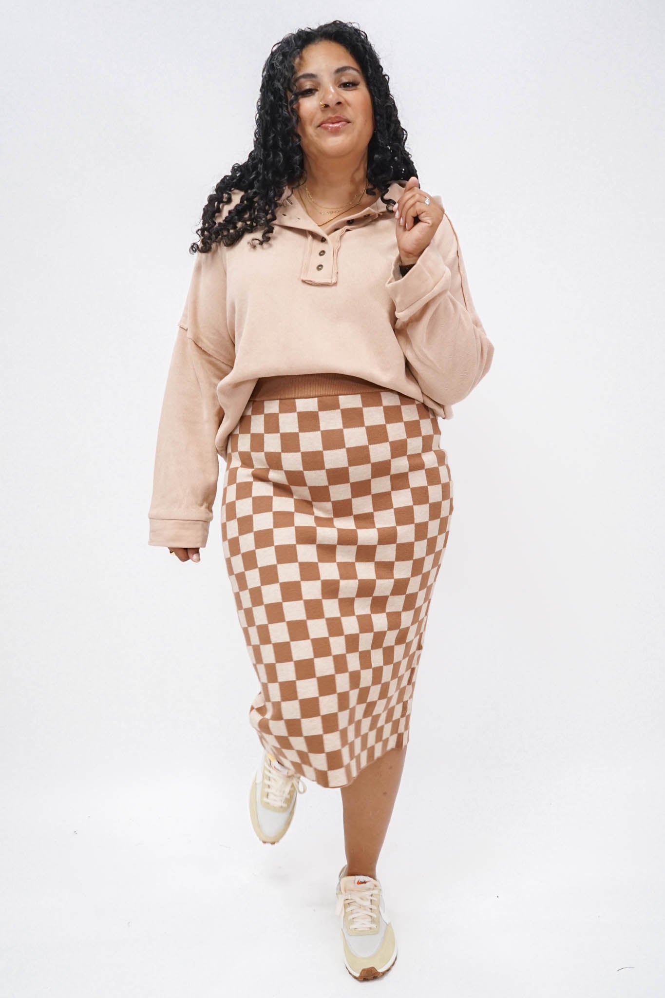 Chester Checkered Midi Skirt