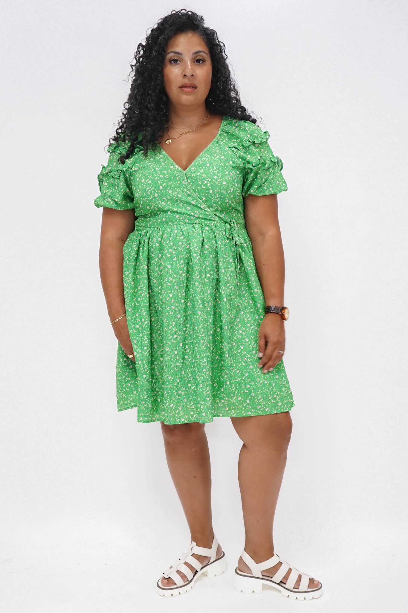Green Gables V-Neck Dress