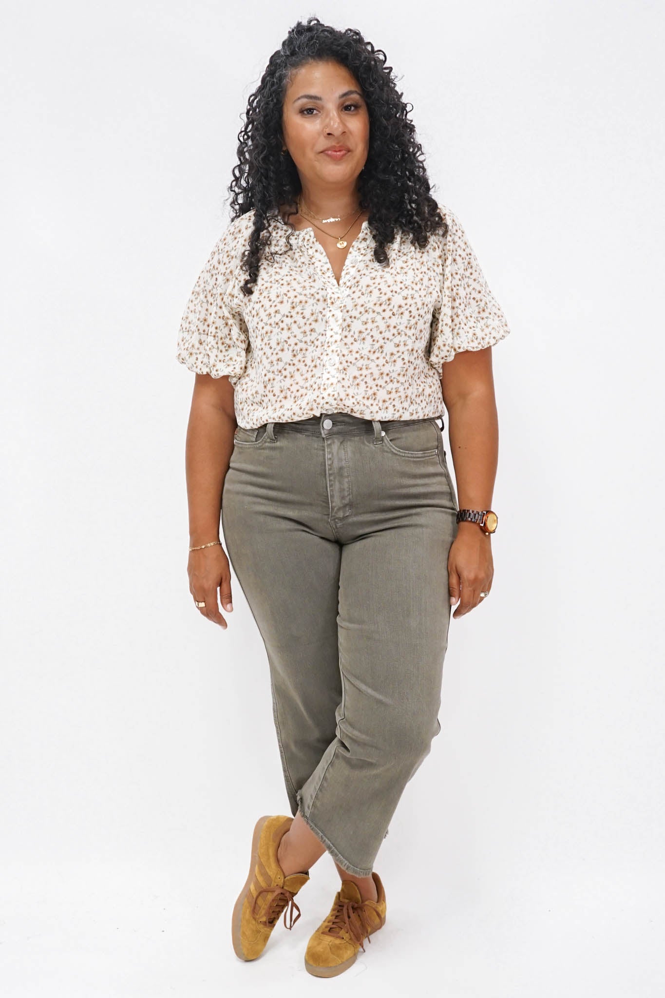 Lyra Ditsy Floral Button Down