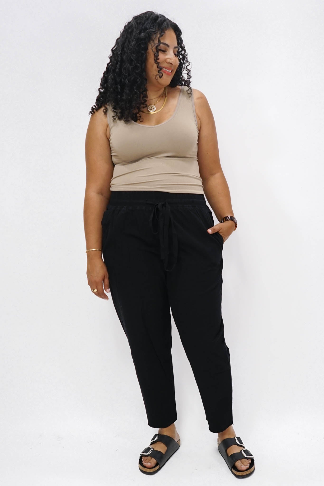 Southampton High Waisted Pants in Black