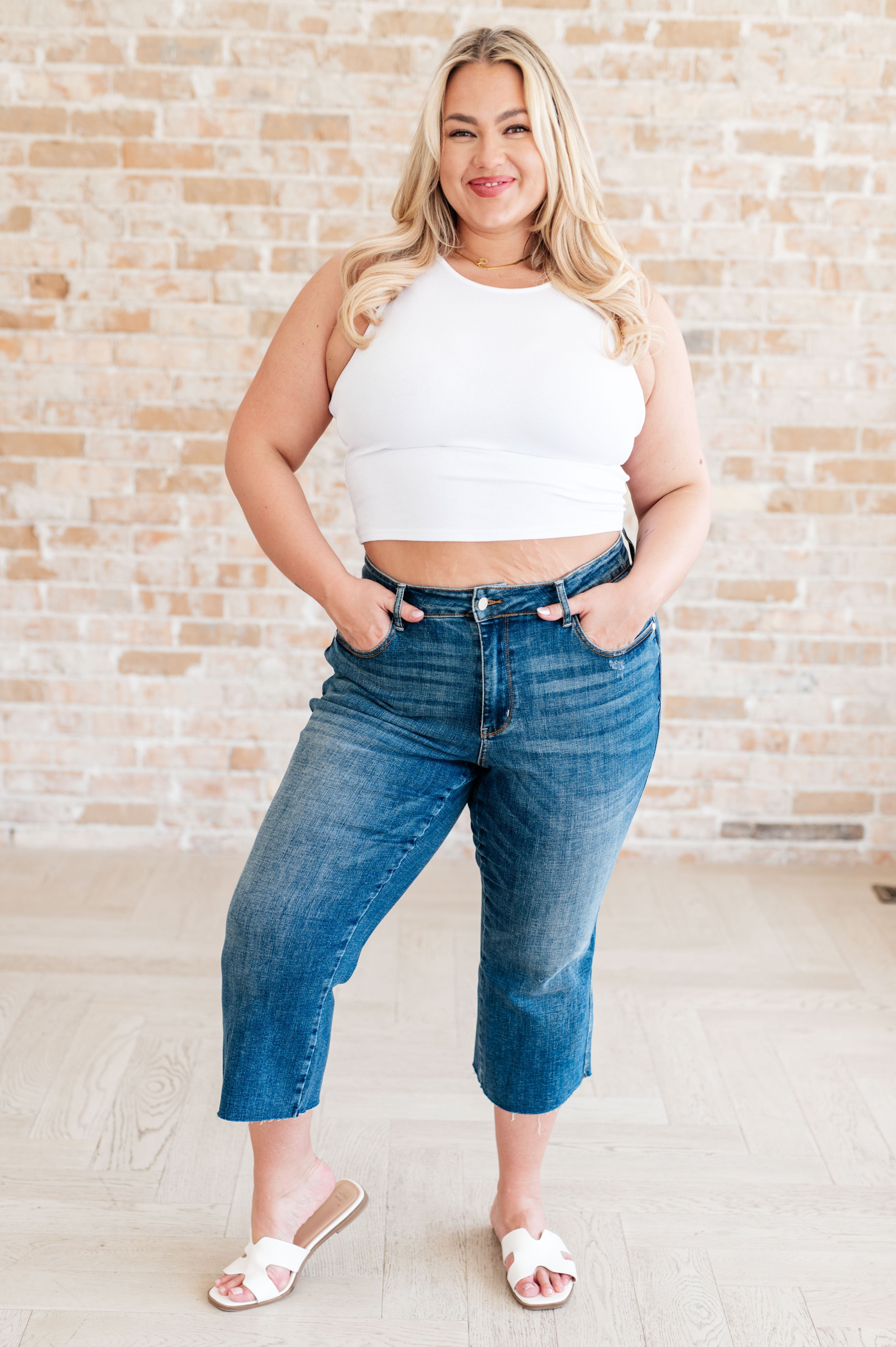 Omaha High Rise Wide Leg Crop Jeans