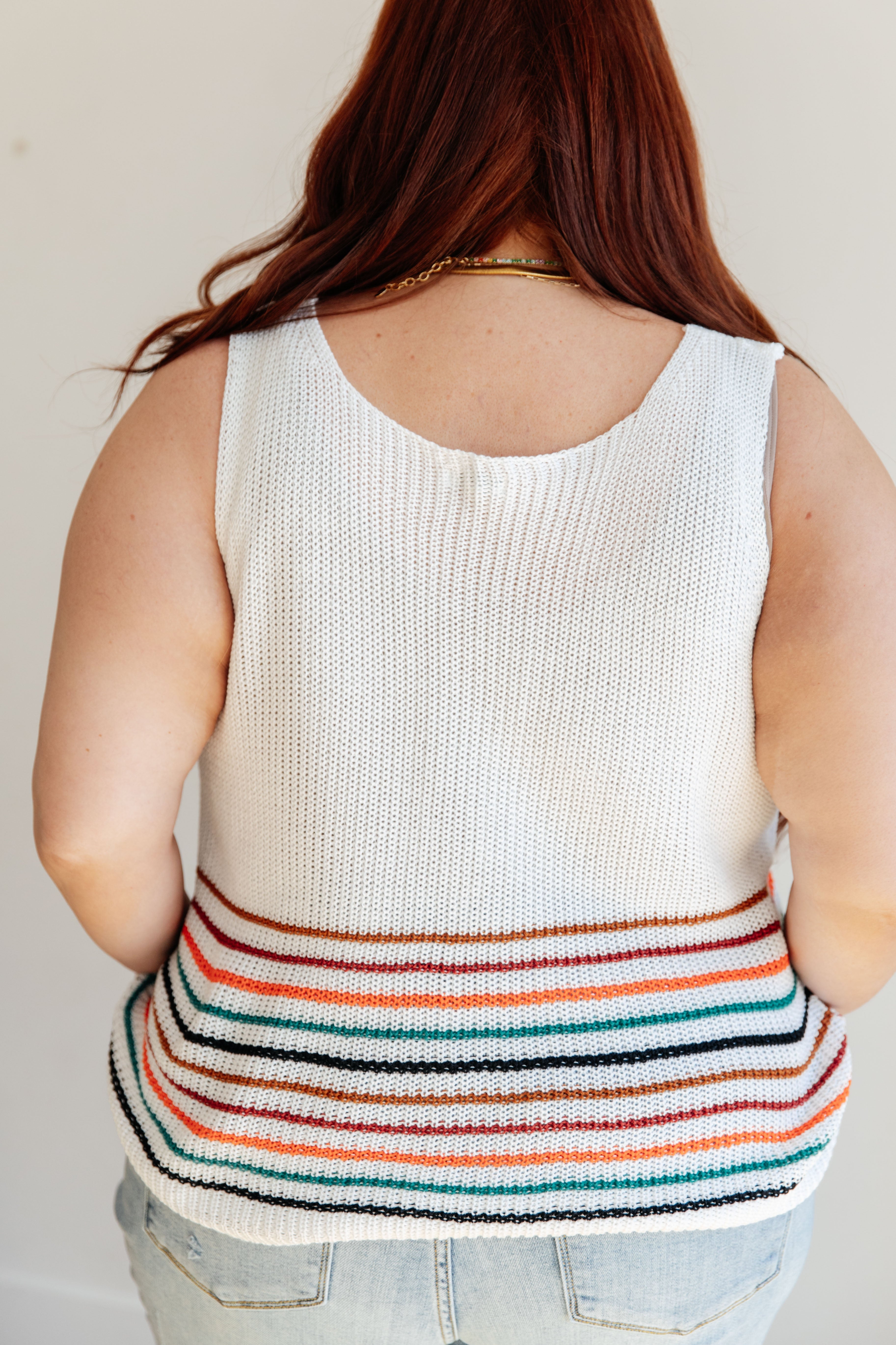 Kendall Striped Sweater Knit Tank