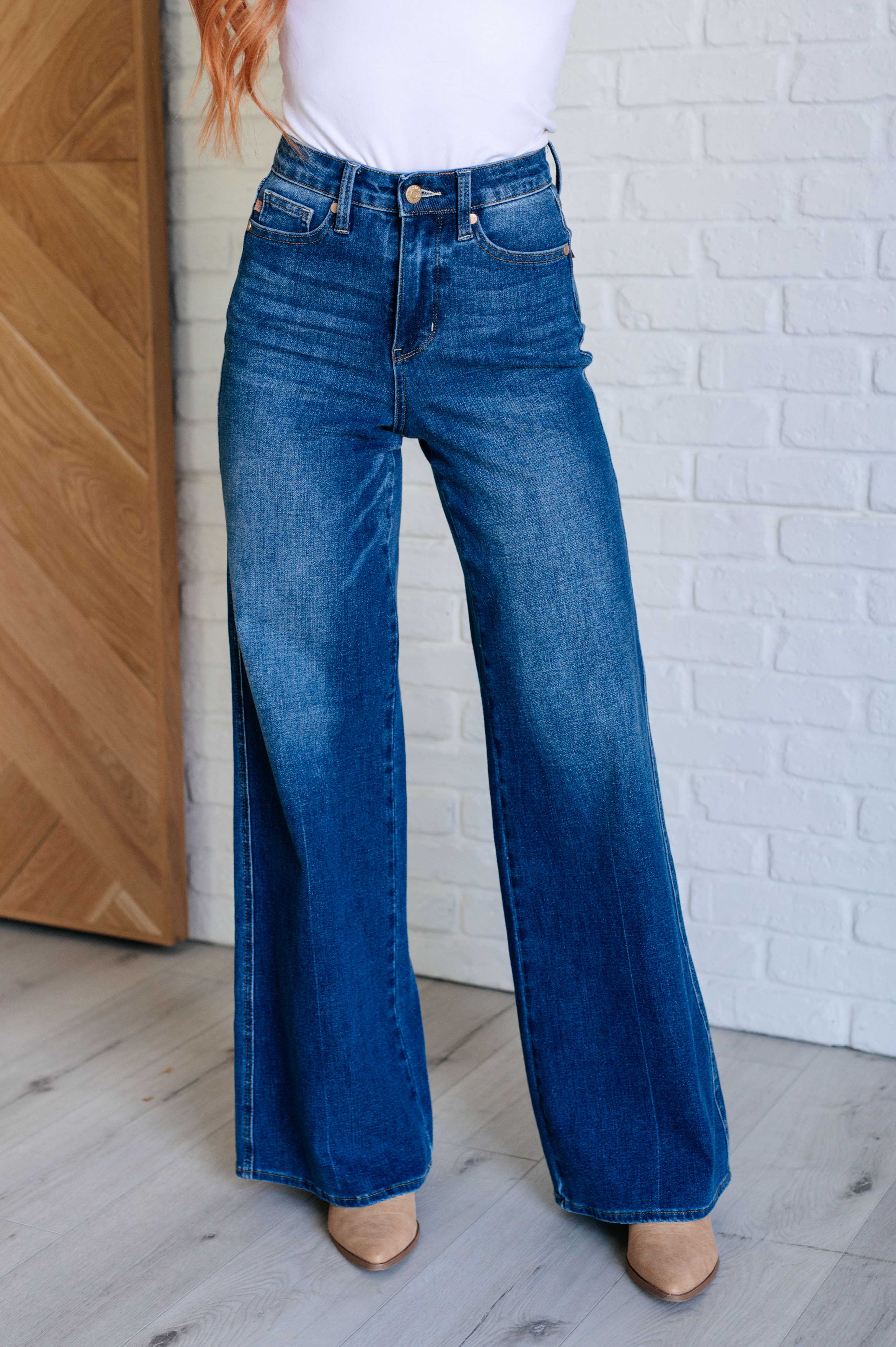 Topeka High Rise Control Top Retro Wide Leg Jeans