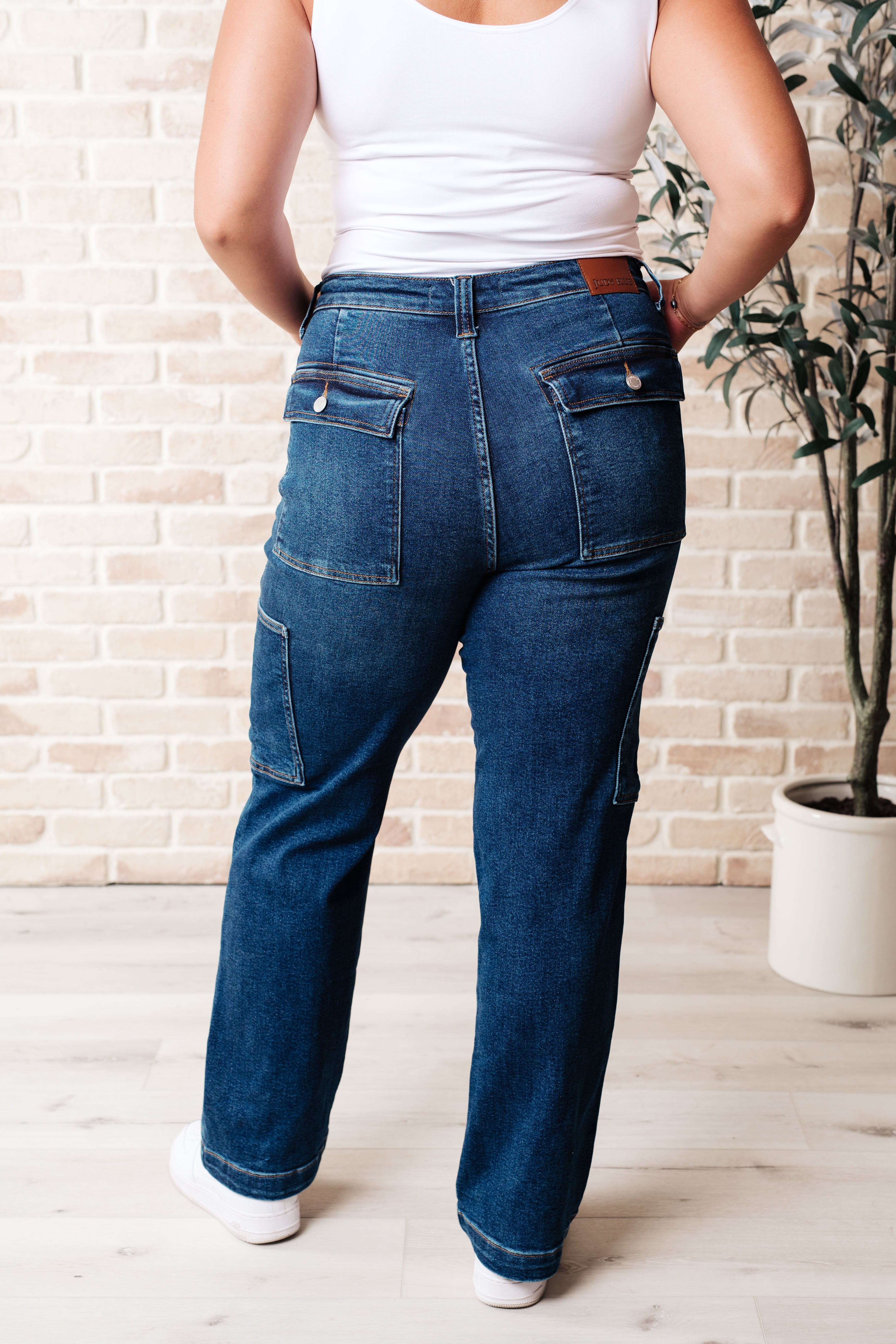 Newark High Rise Cargo Straight Jeans