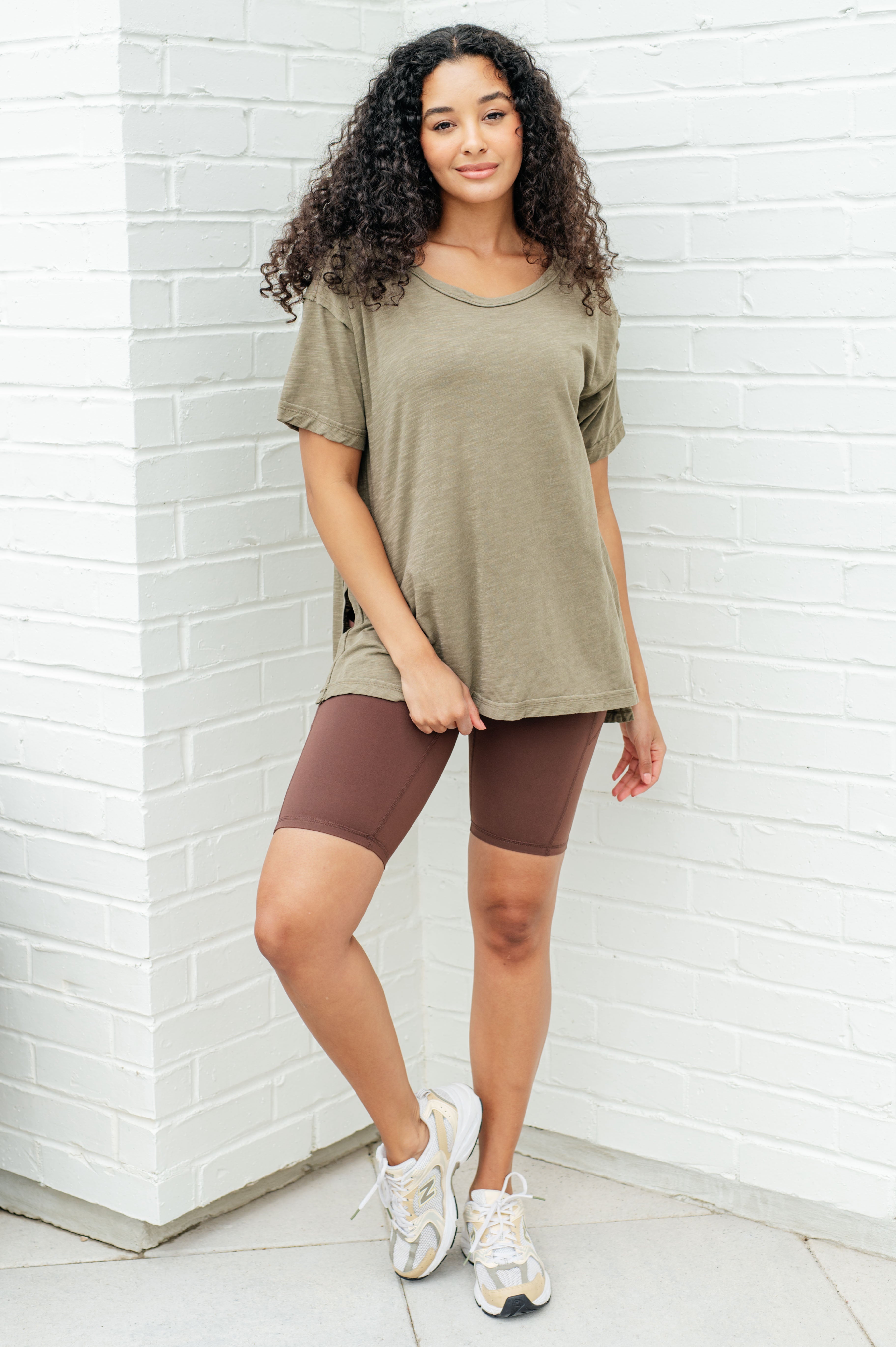 Effortless Relaxed Tee in Army
