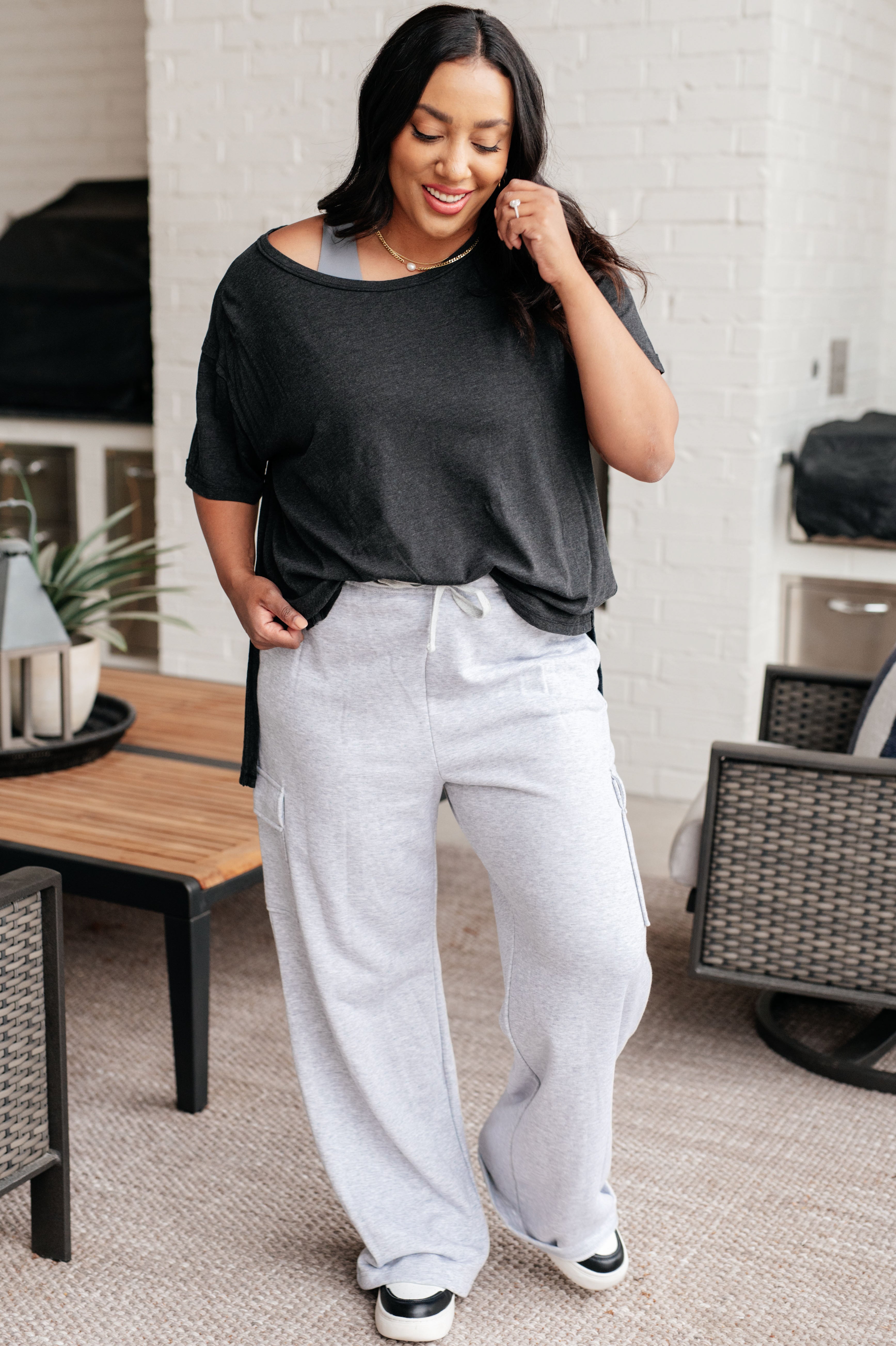 Effortless Relaxed Tee in Black