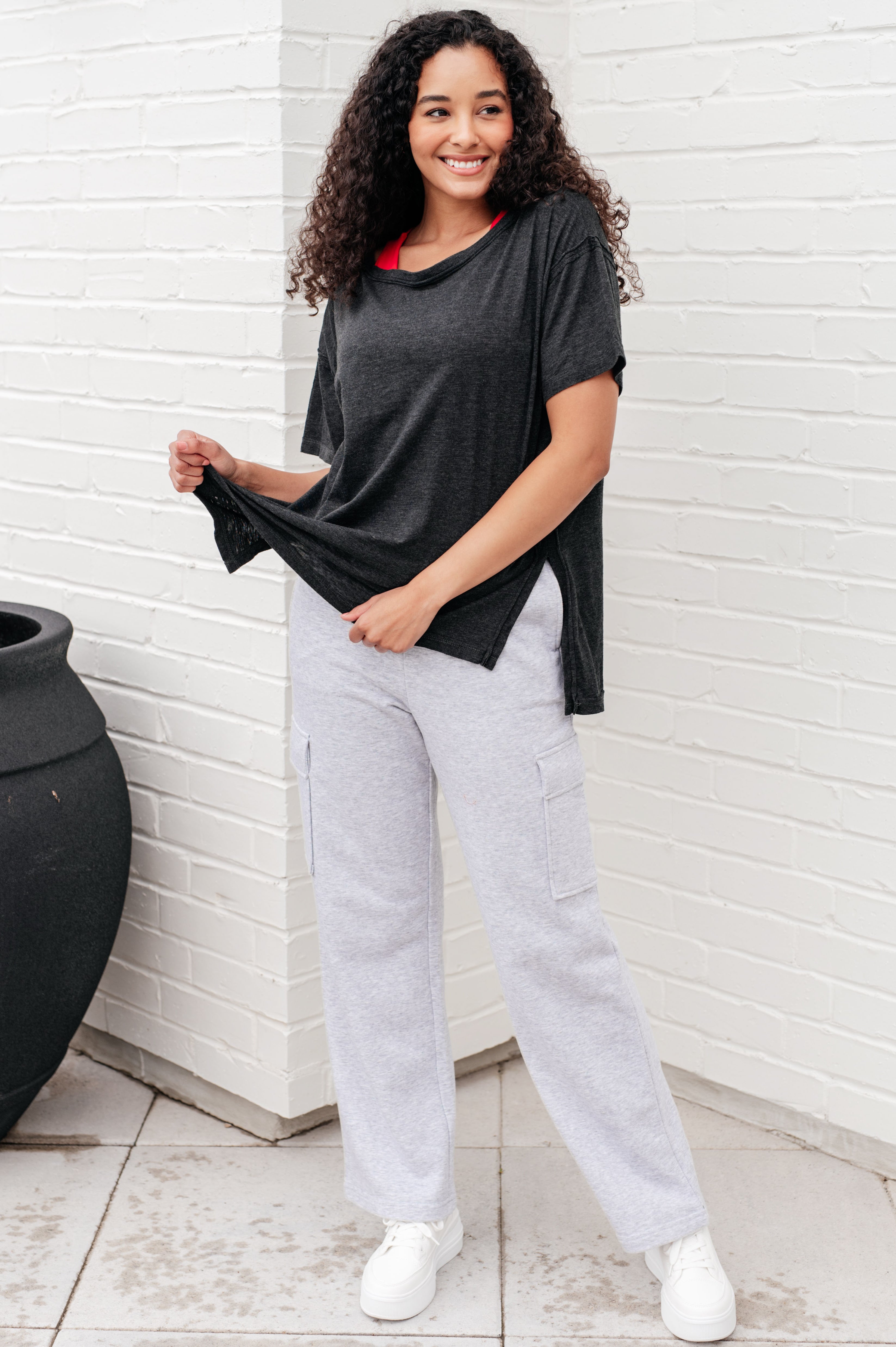 Effortless Relaxed Tee in Black