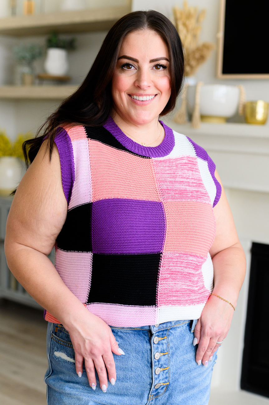 Shaylee Color Block Sweater Tank