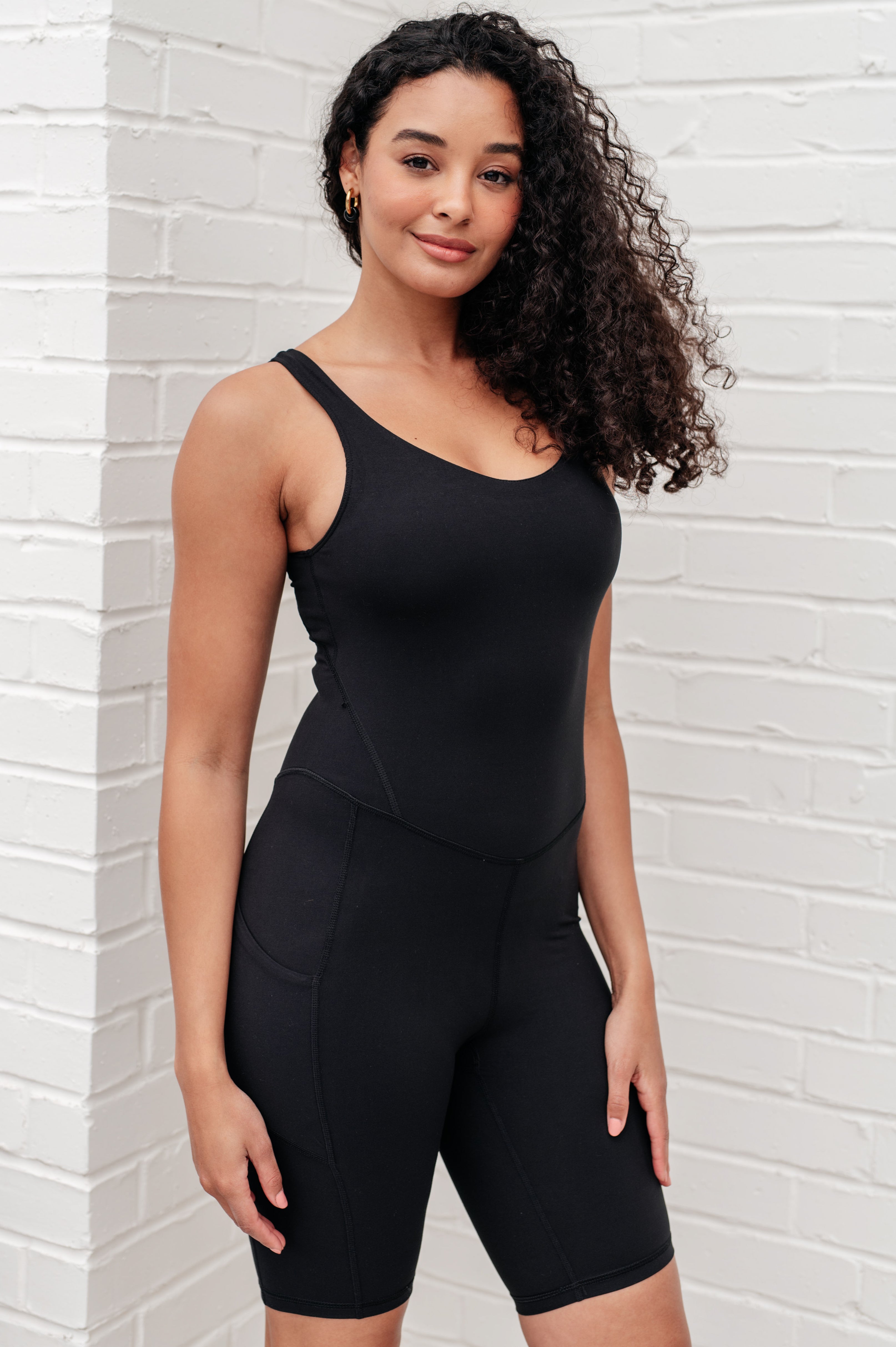 Essential Short Bodysuit in Black