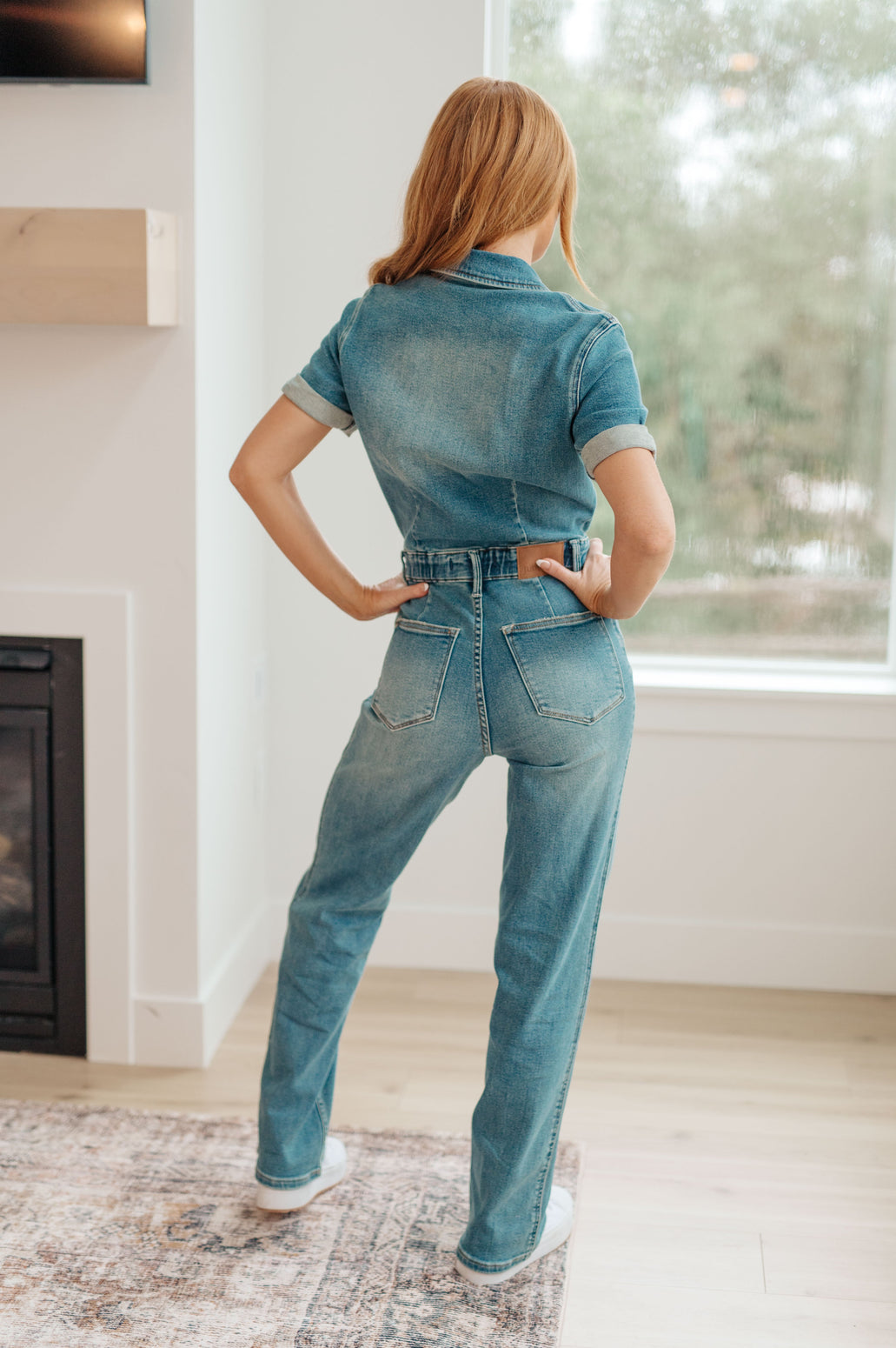 Ricky Short Sleeve Denim Jumpsuit — Good Morrow Co