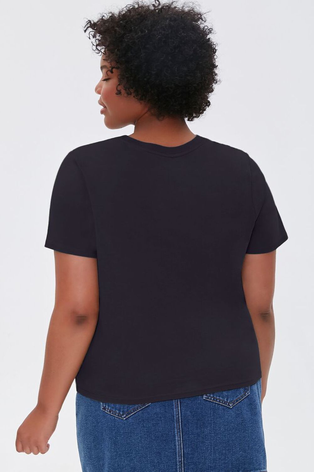 Basic Cotton Boyfriend Tee in Black