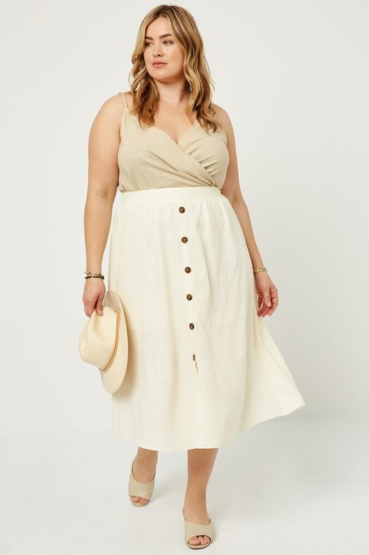 Jannette Linen Blend Skirt - Good Morrow Co