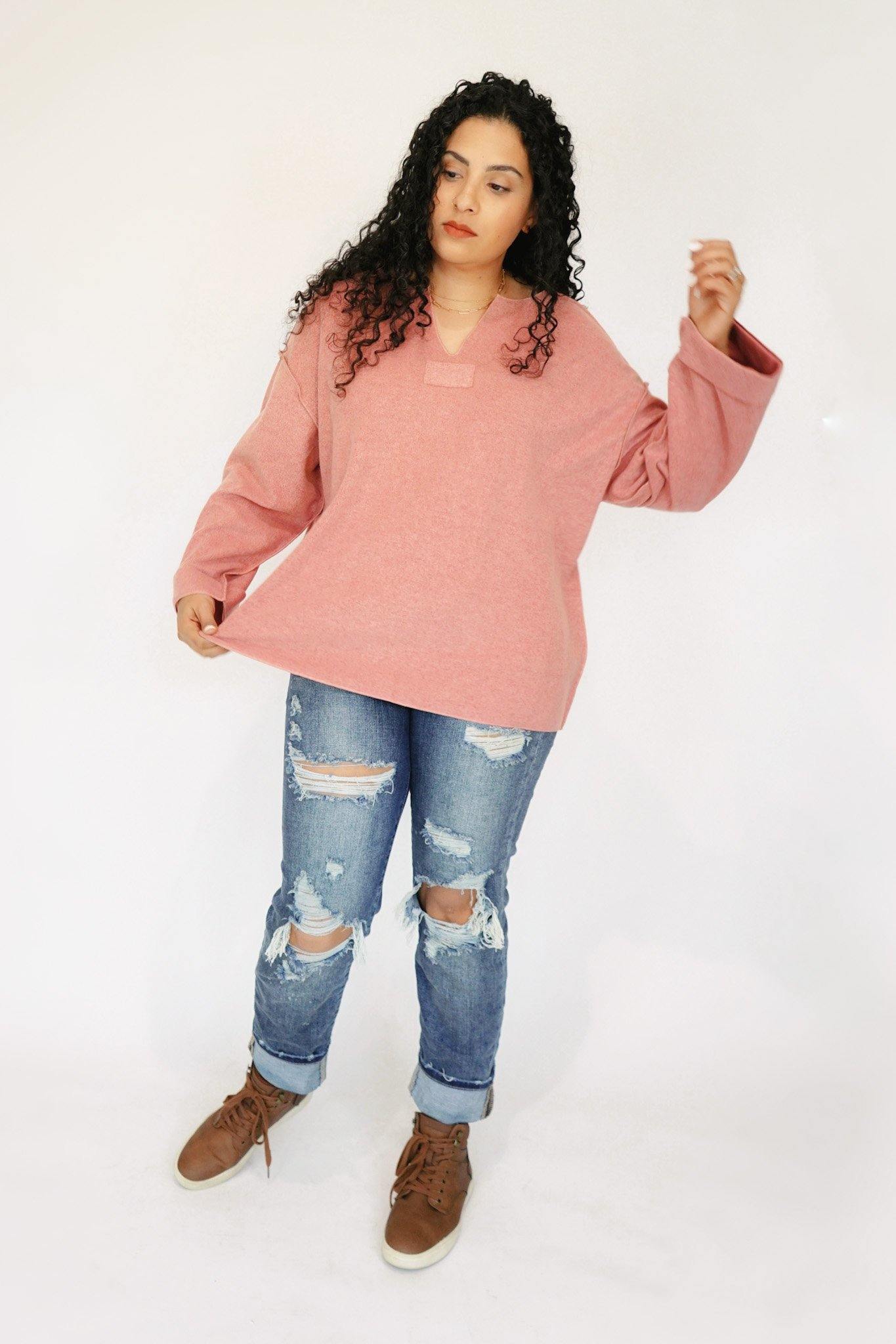Danica Slouchy Pullover - Good Morrow Co