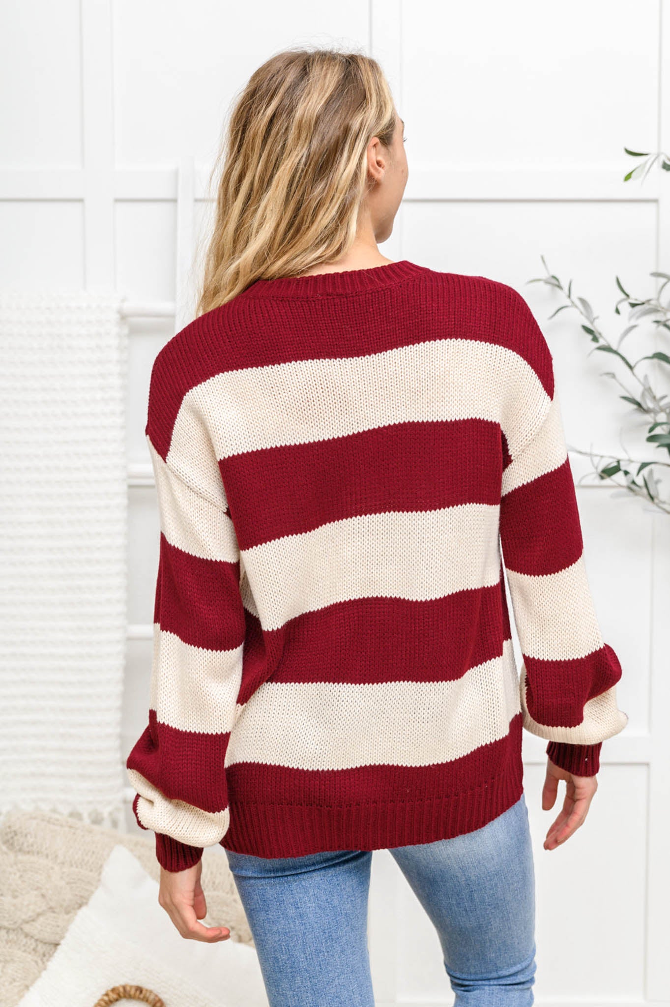 Lucky Brand Womens Knitted Pullover Sweater Crew Neck white Maroon Siz –  Goodfair