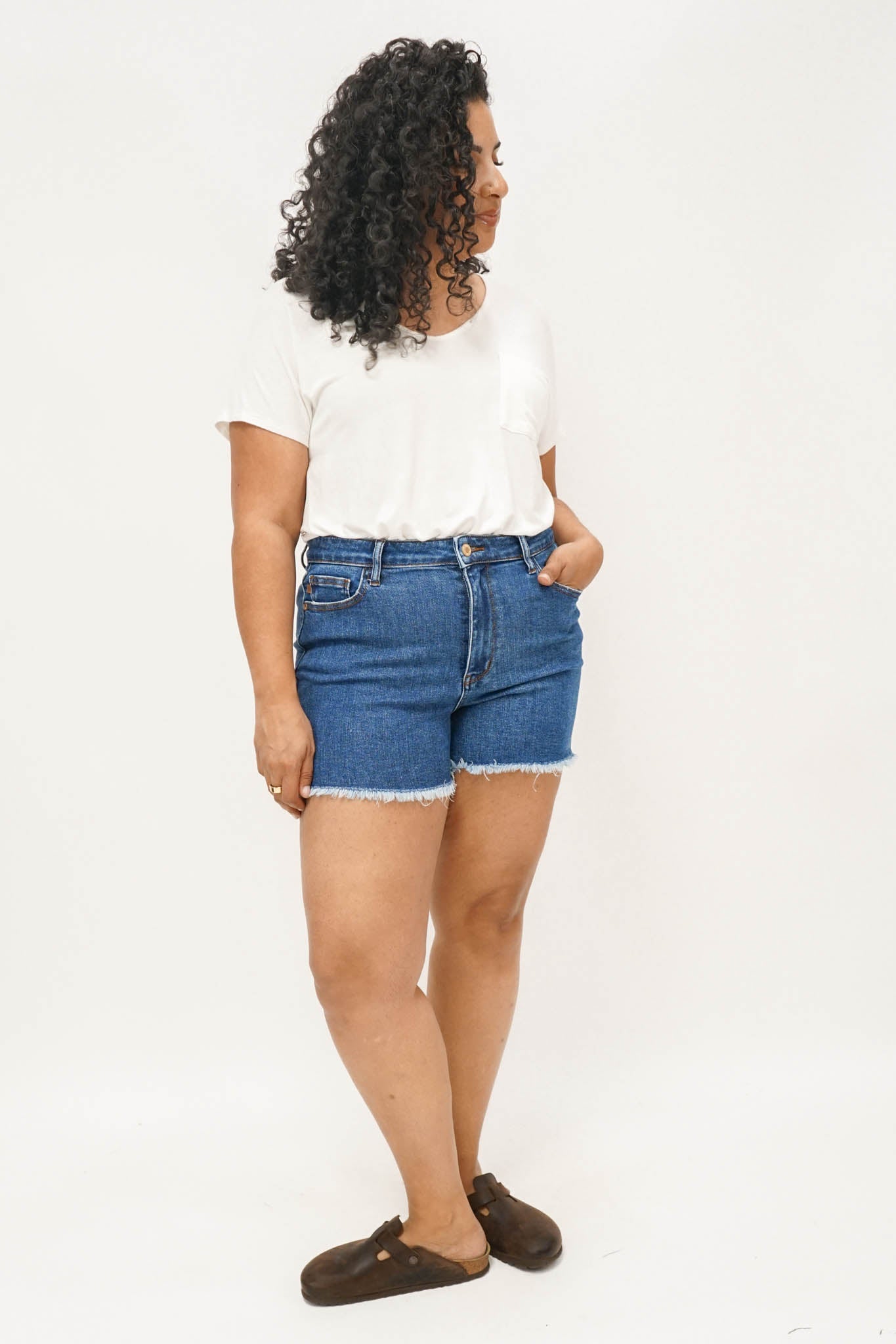 Zoey High Rise Vintage Cut Off Shorts