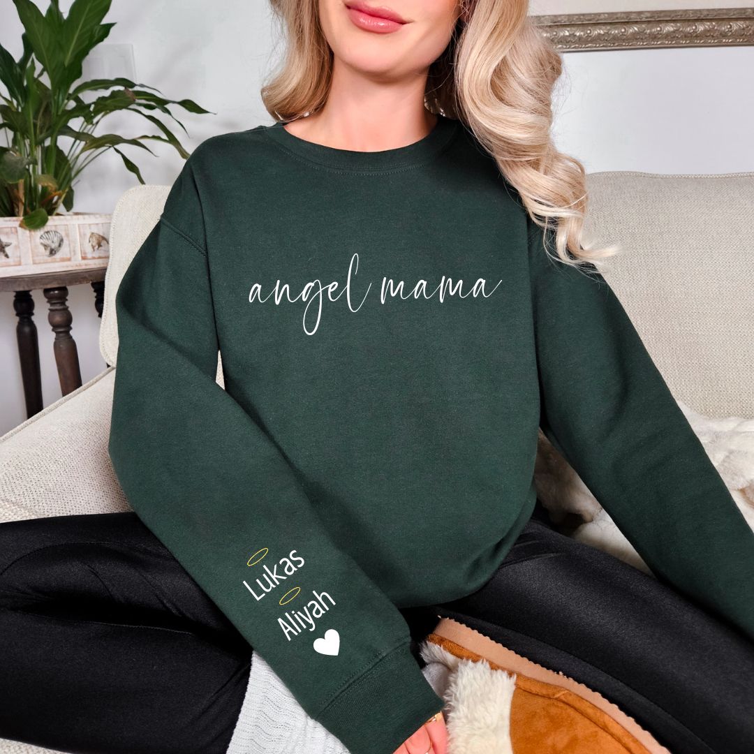 PREORDER: Custom Mama Sweatshirt in Assorted Colors - Two Sleeves