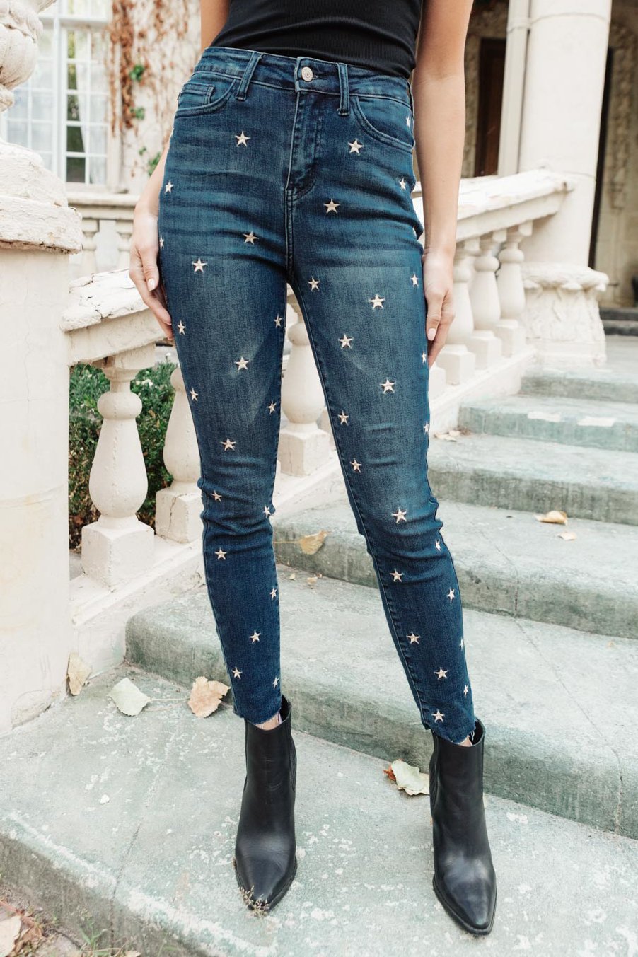 Lexington Embroidered Skinny Jeans
