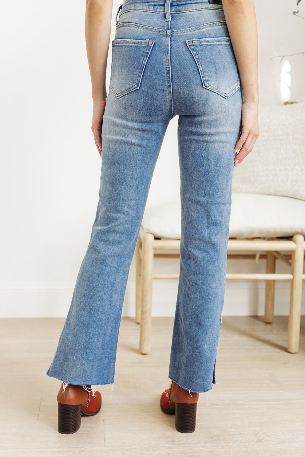 Louisville Slim Flare Side Slit Jeans