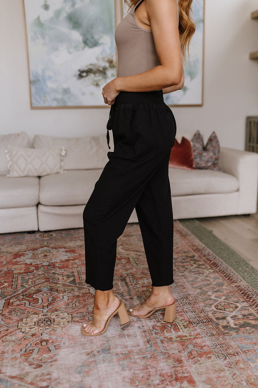 Southampton High Waisted Pants in Black
