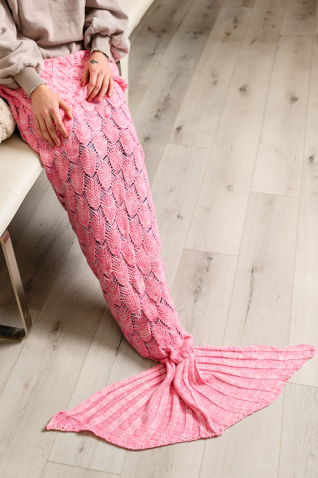 Chenille Mermaid Tail In Pink