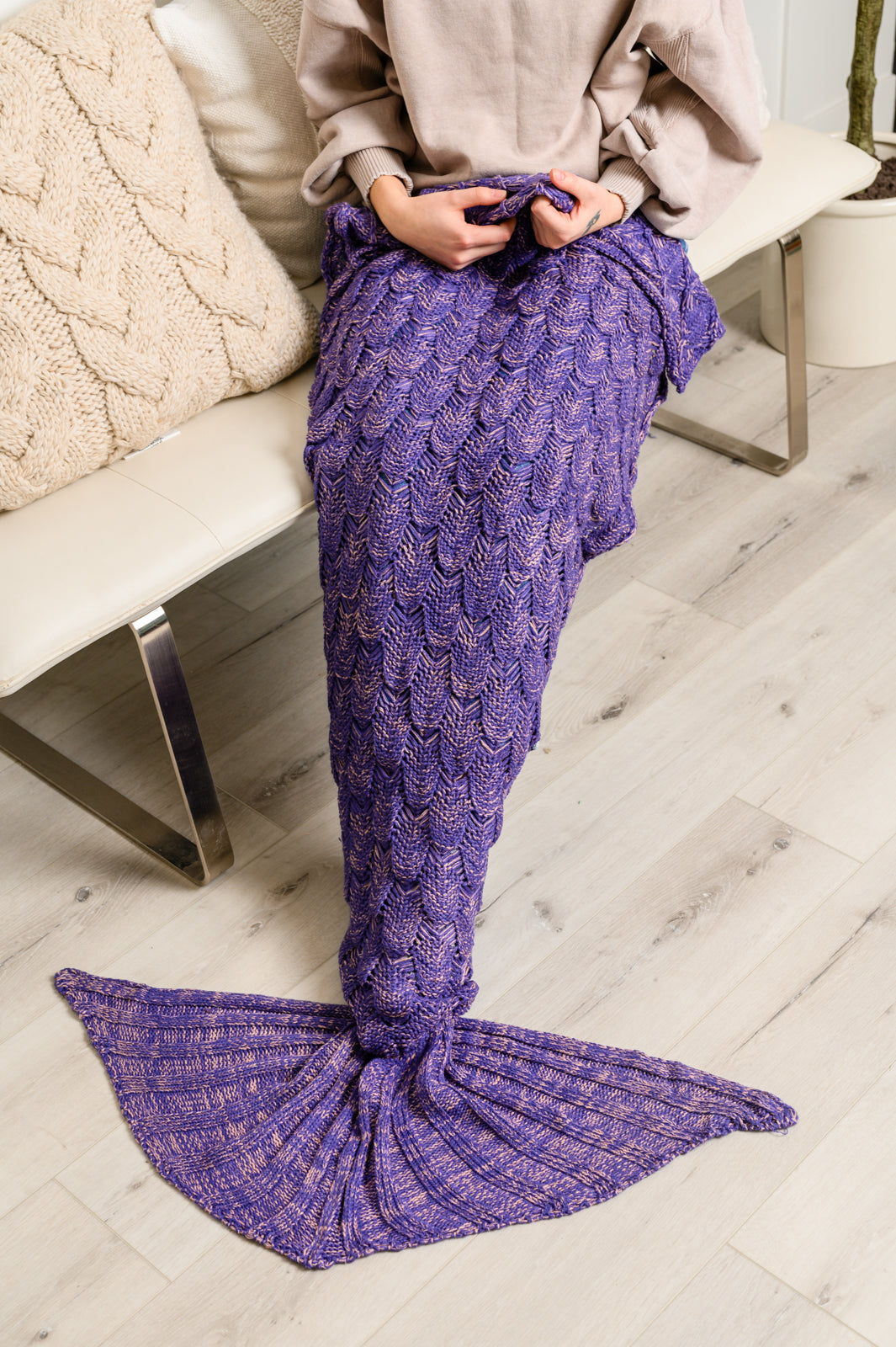Chenille Mermaid Tail In Purple
