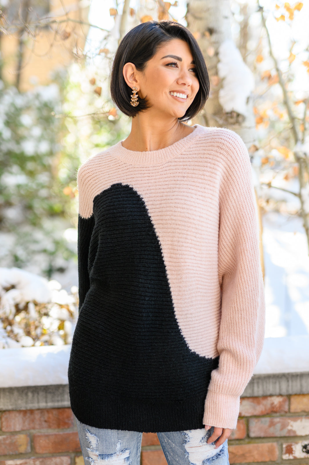 Leo Wave Knit Sweater