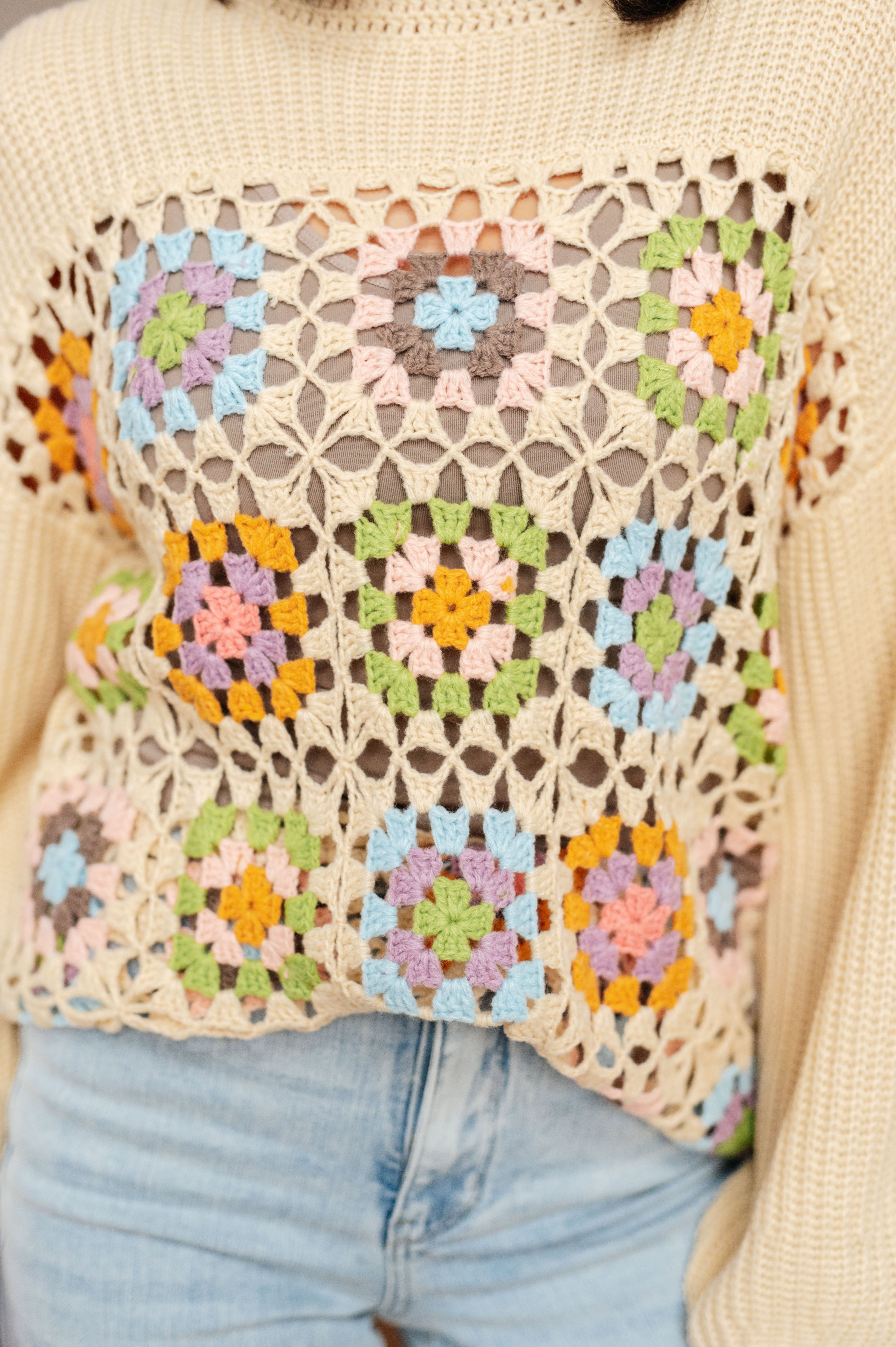 Aretha Granny Square Sweater