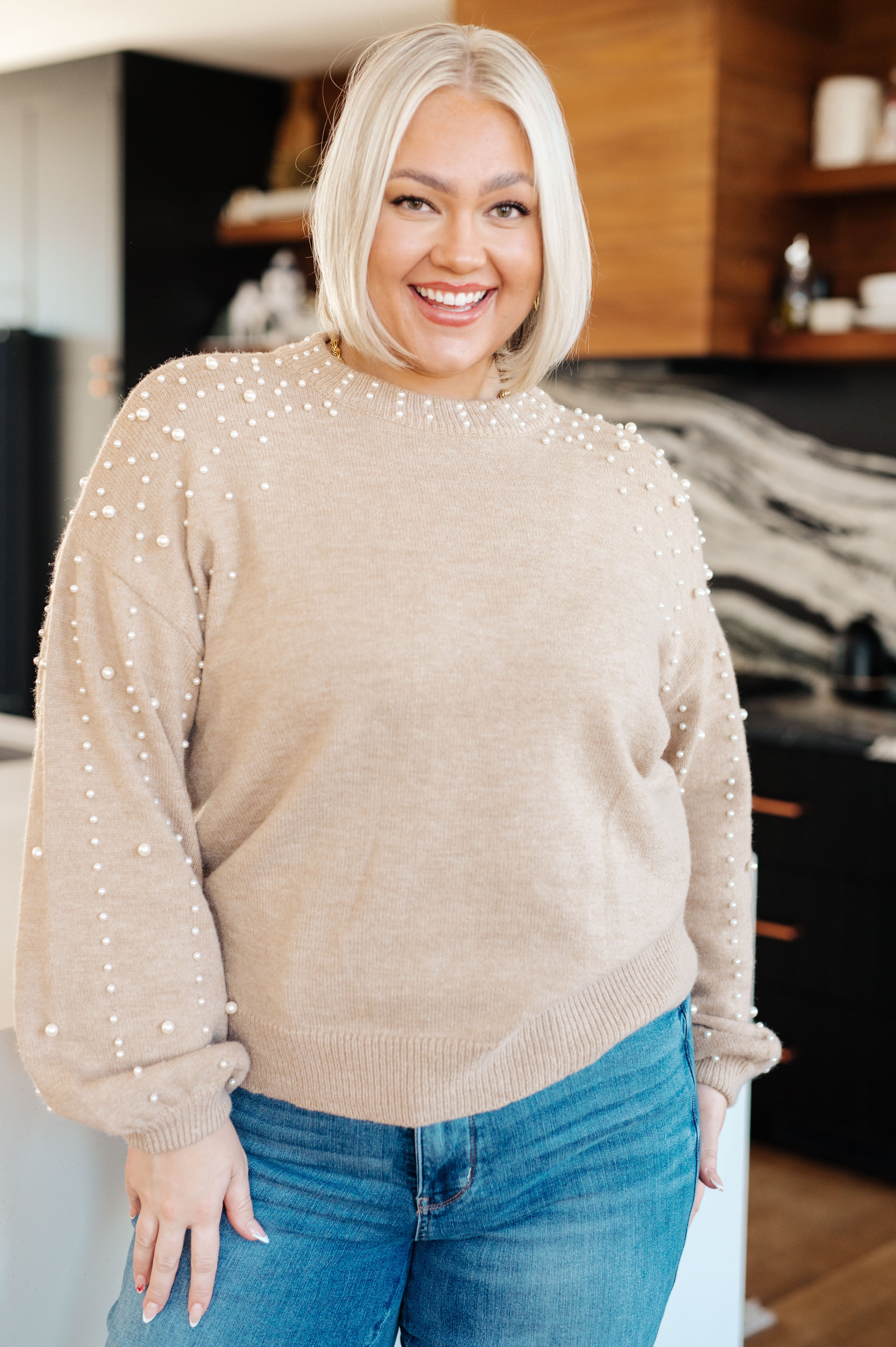 Sinclair Pearl Accent Sweater