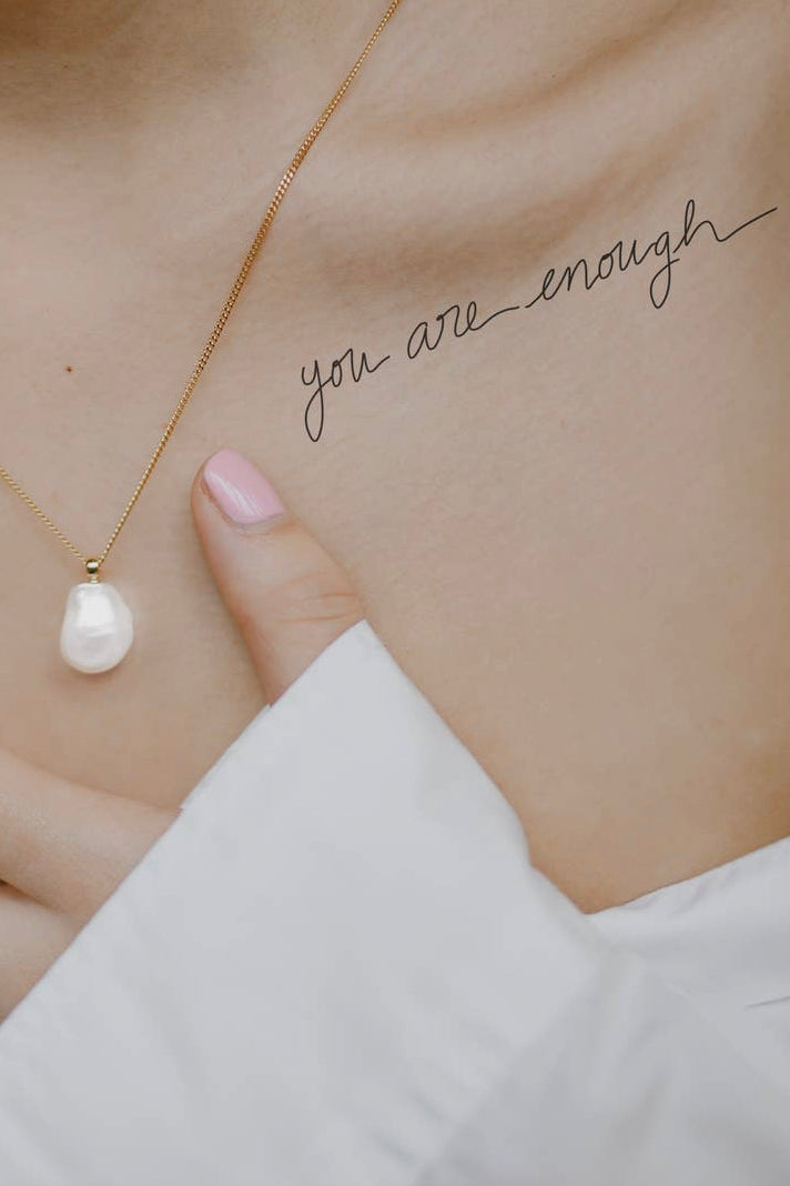 Words For A Season Temporary Tattoo – You Are Enough