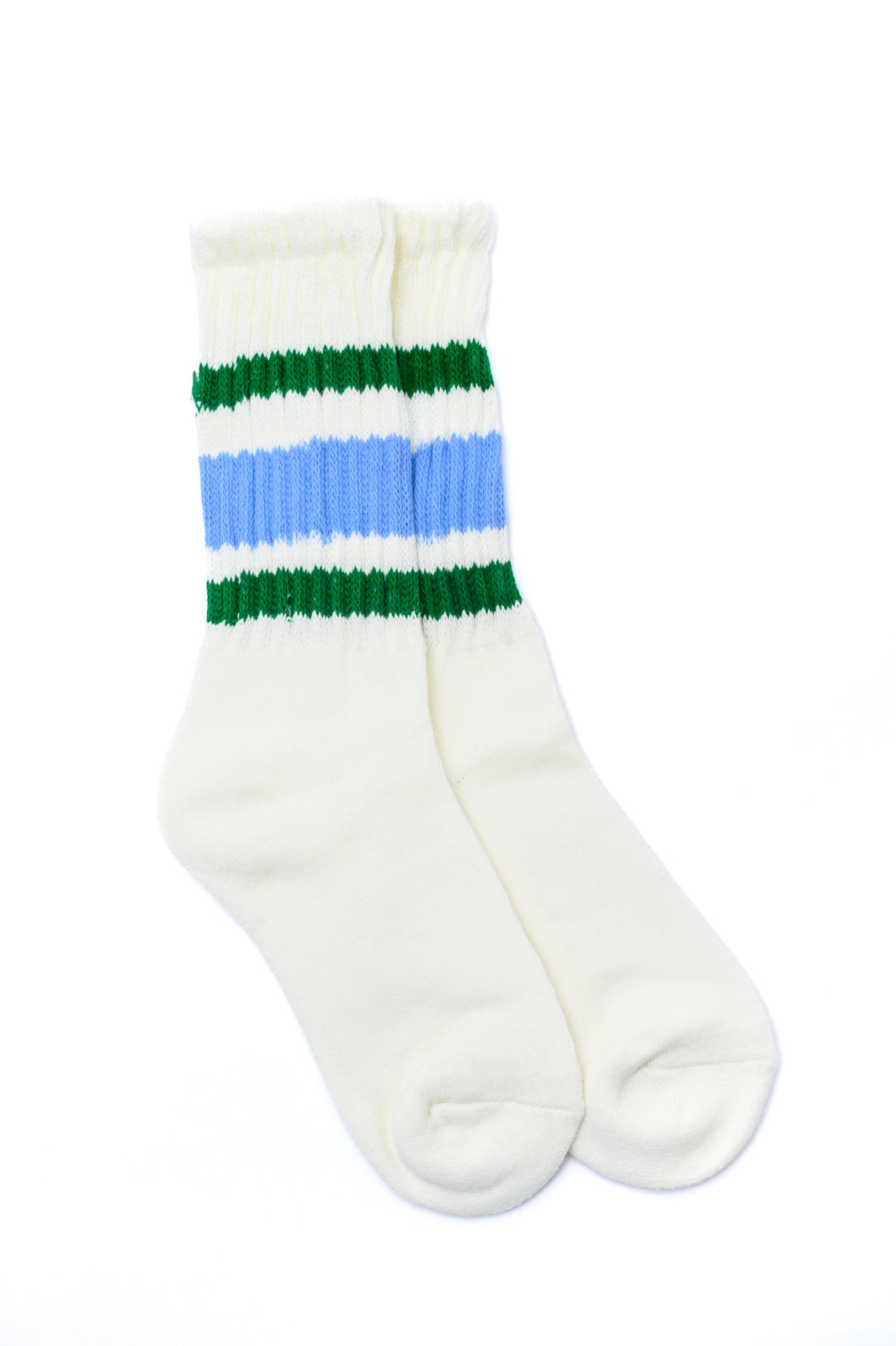 Striped Dad Socks in Green and Blue