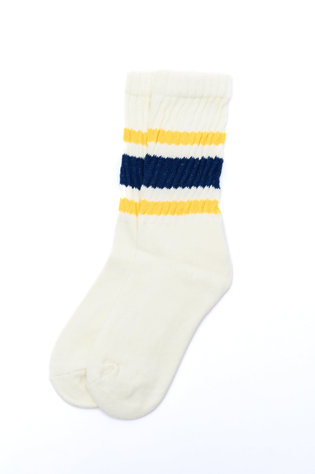 Striped Dad Socks in Navy and Yellow